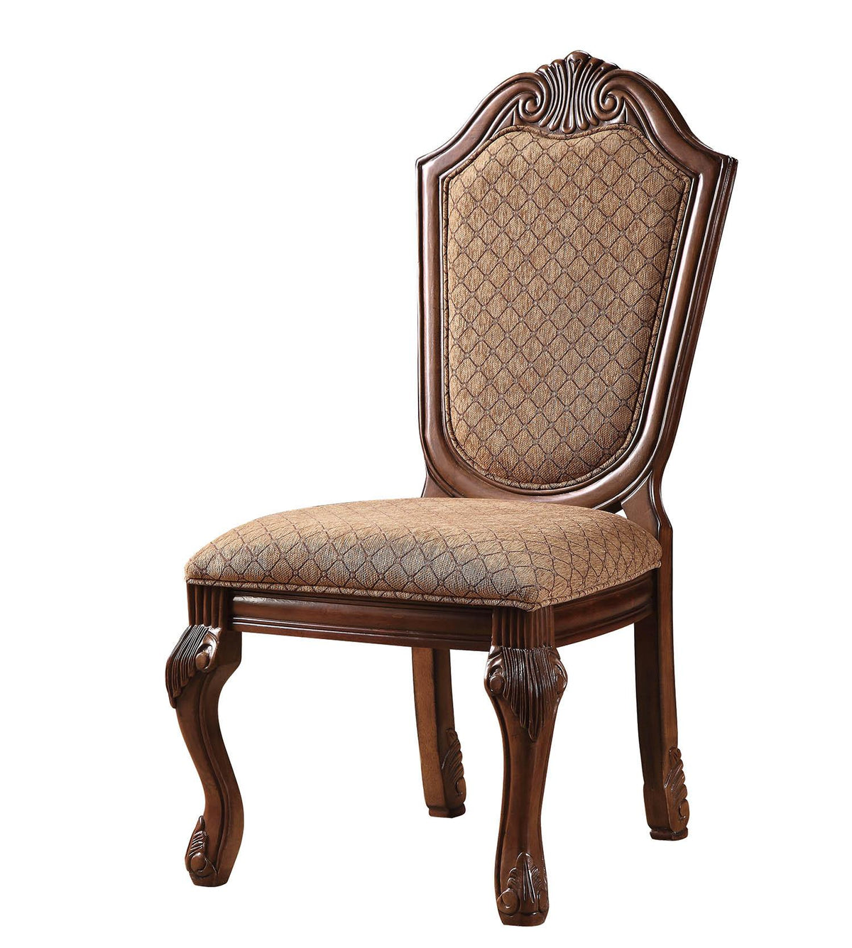 Chateau De Ville Fabric & Cherry Side Chair  Half Price Furniture