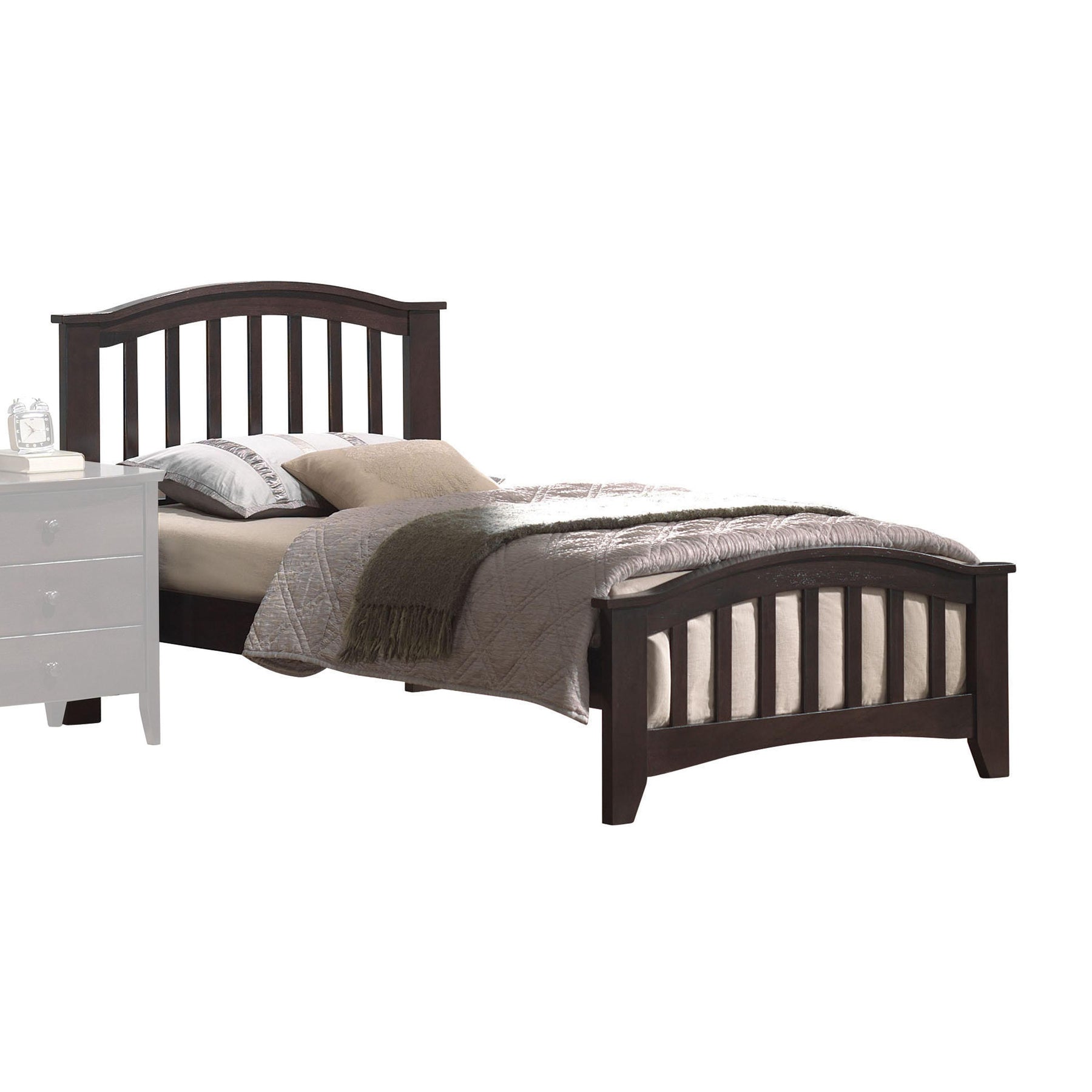 San Marino Dark Walnut Twin Bed Half Price Furniture