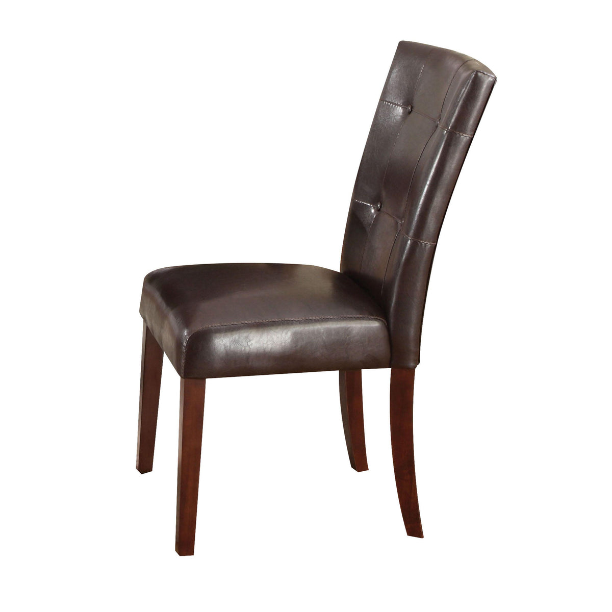 Danville Espresso PU & Walnut Side Chair  Half Price Furniture