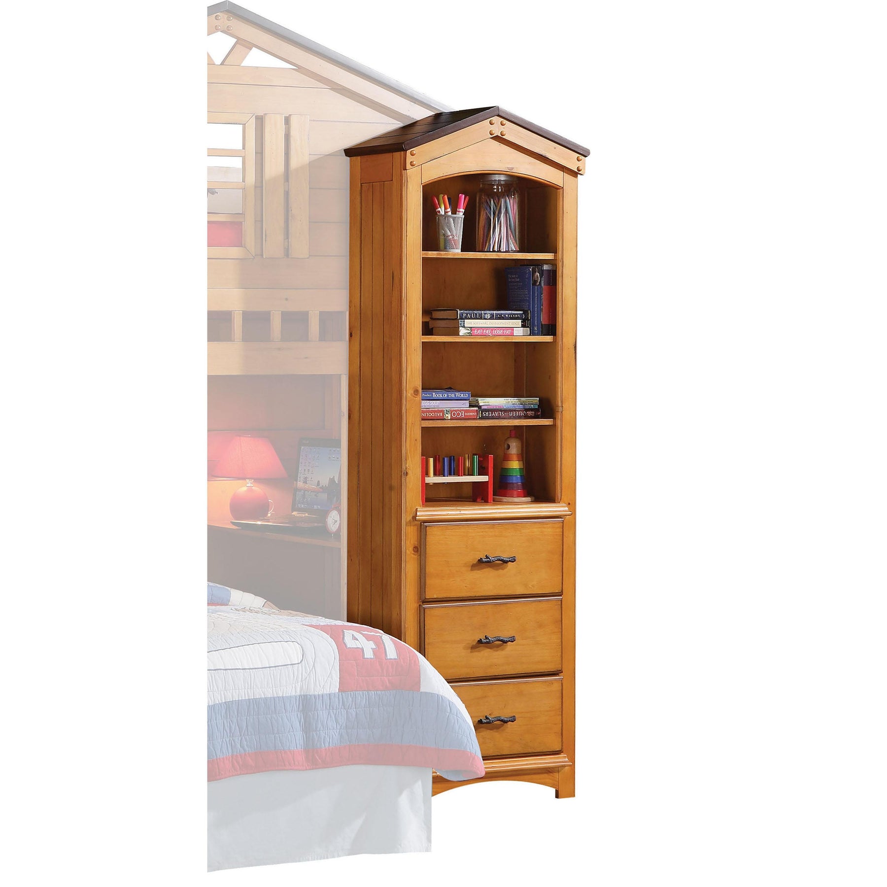 Tree House Rustic Oak Bookcase Half Price Furniture