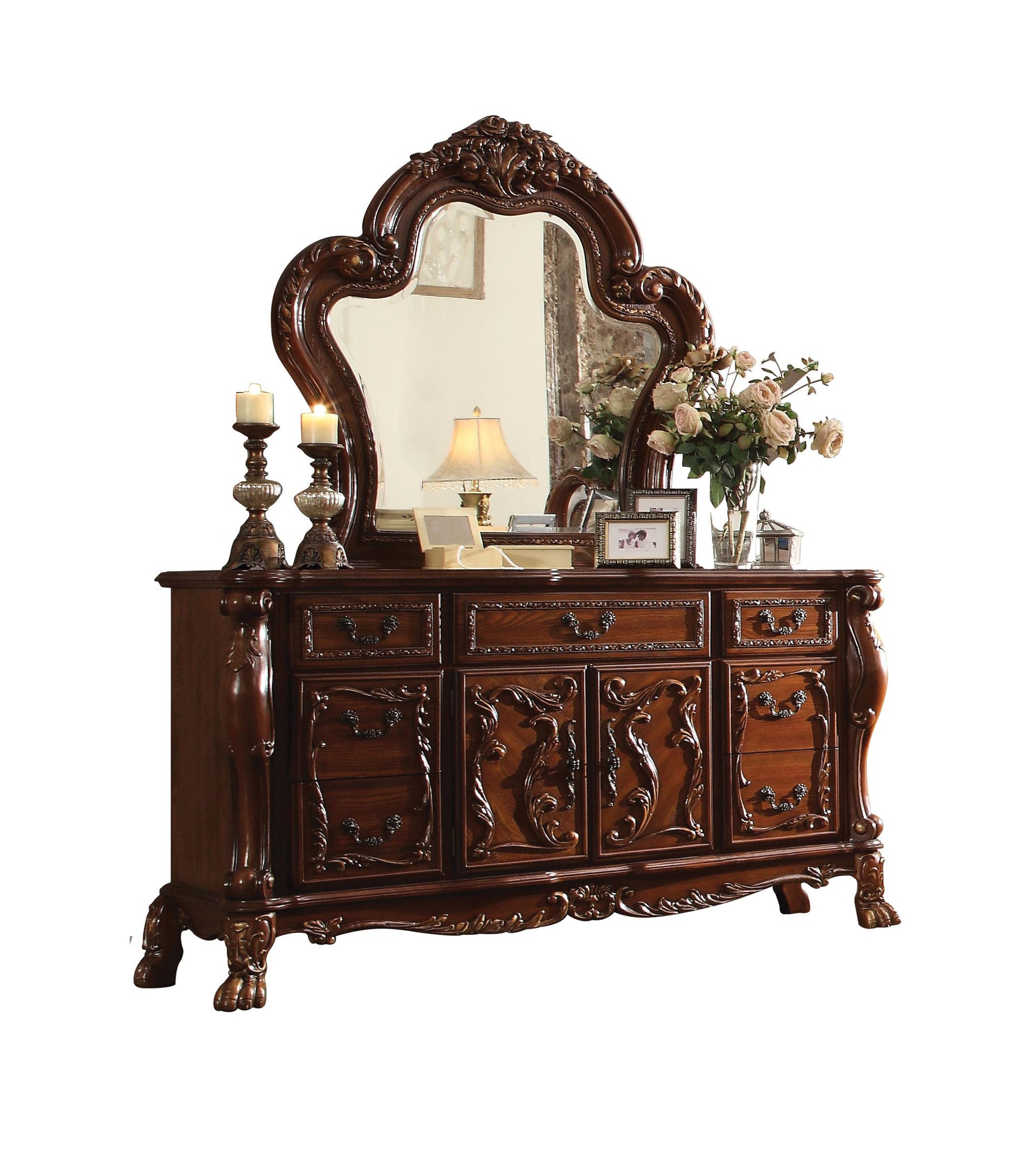 Dresden Cherry Oak Mirror Half Price Furniture