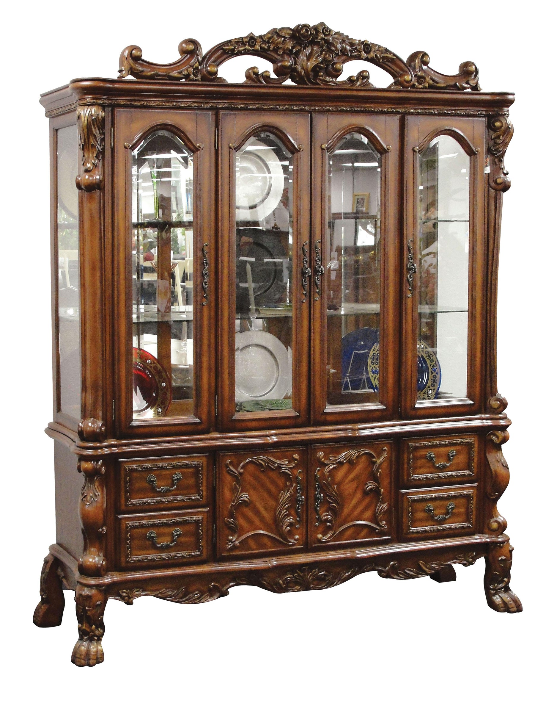 Dresden Cherry Oak Hutch & Buffet Half Price Furniture