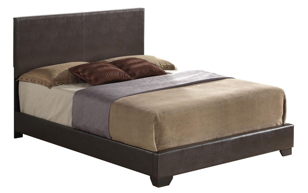 Ireland III Brown PU Queen Bed Half Price Furniture