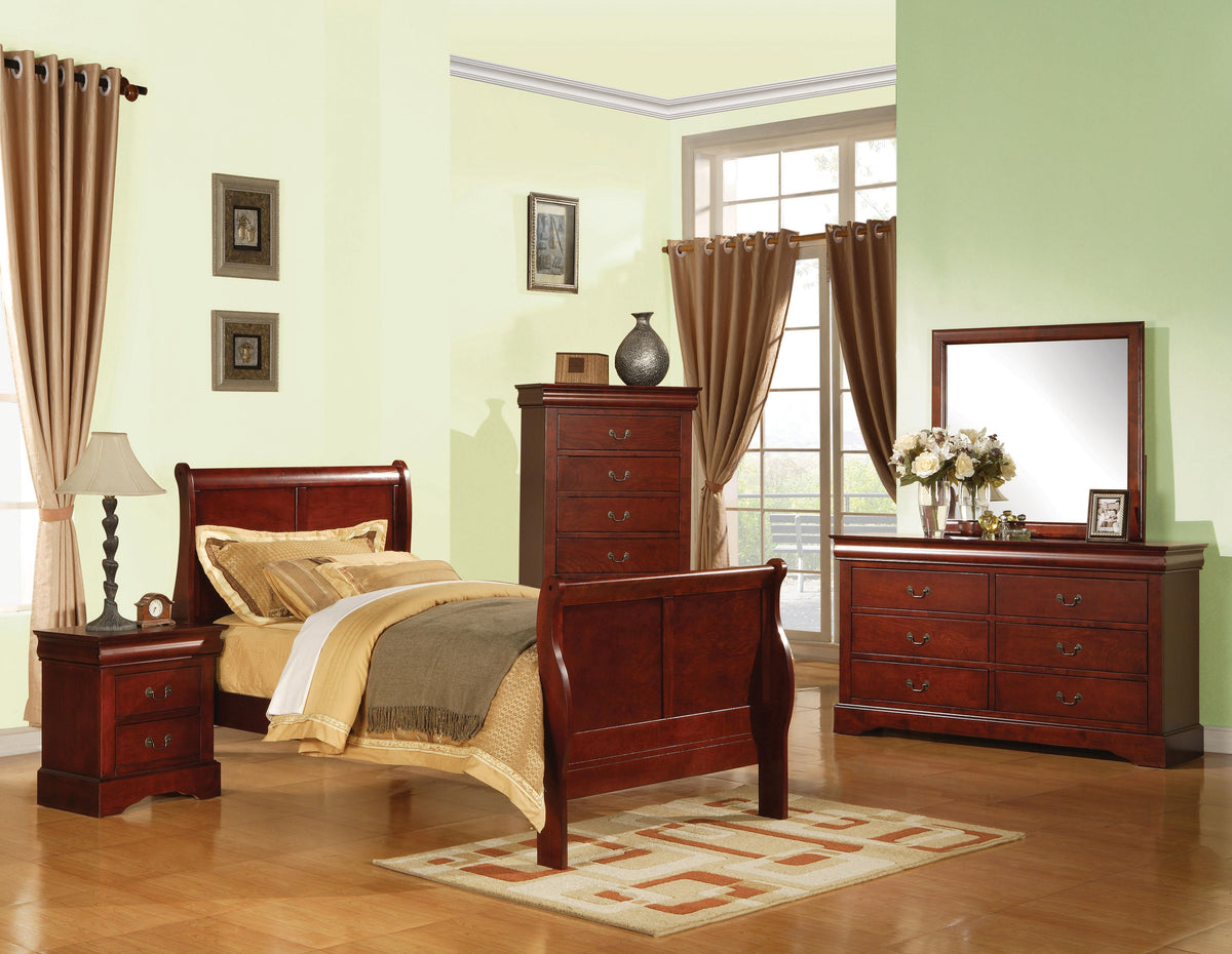 Louis Philippe III Cherry Full Bed  Half Price Furniture
