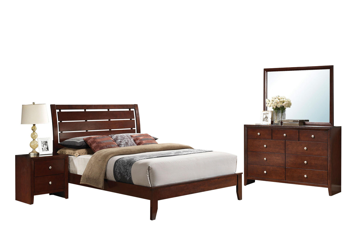 Ilana Brown Cherry Eastern King Bed Half Price Furniture