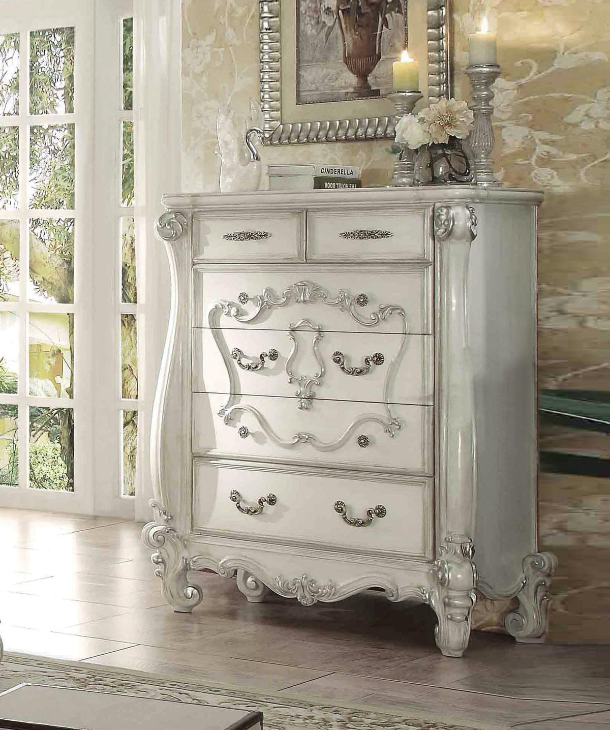 Versailles Bone White Chest  Half Price Furniture