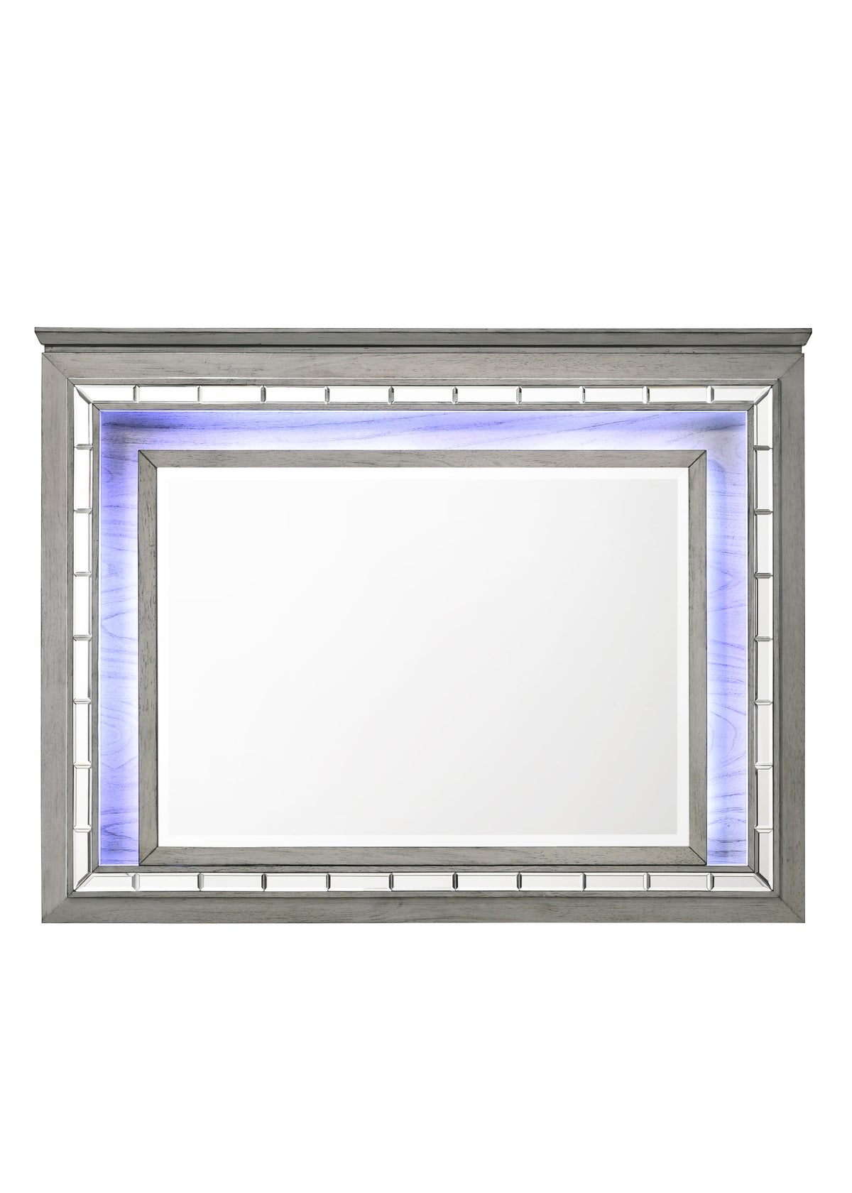 Antares Light Gray Oak Mirror (LED)  Half Price Furniture