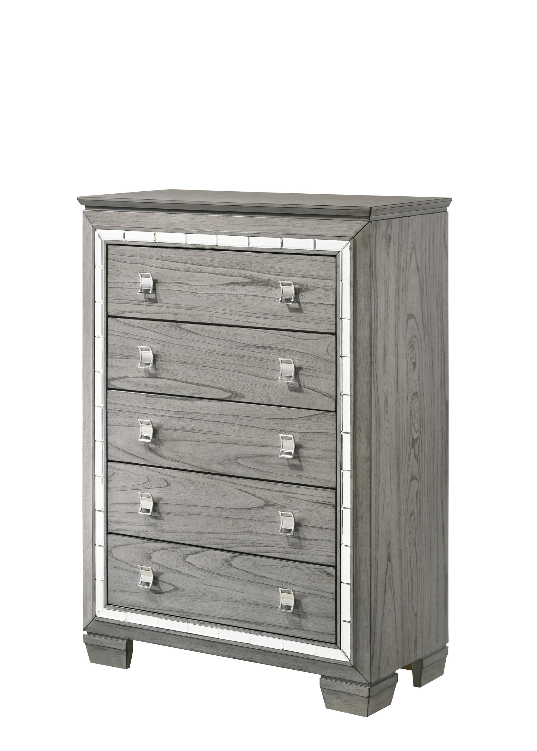 Antares Light Gray Oak Chest Half Price Furniture