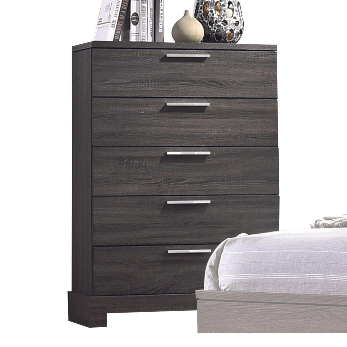 Lantha Gray Oak Chest  Half Price Furniture