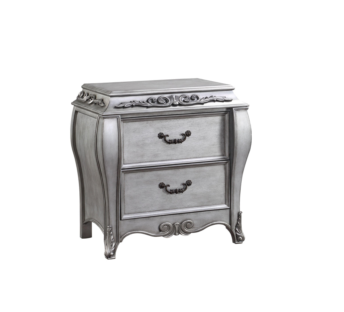 Leonora Vintage Platinum Nightstand  Half Price Furniture