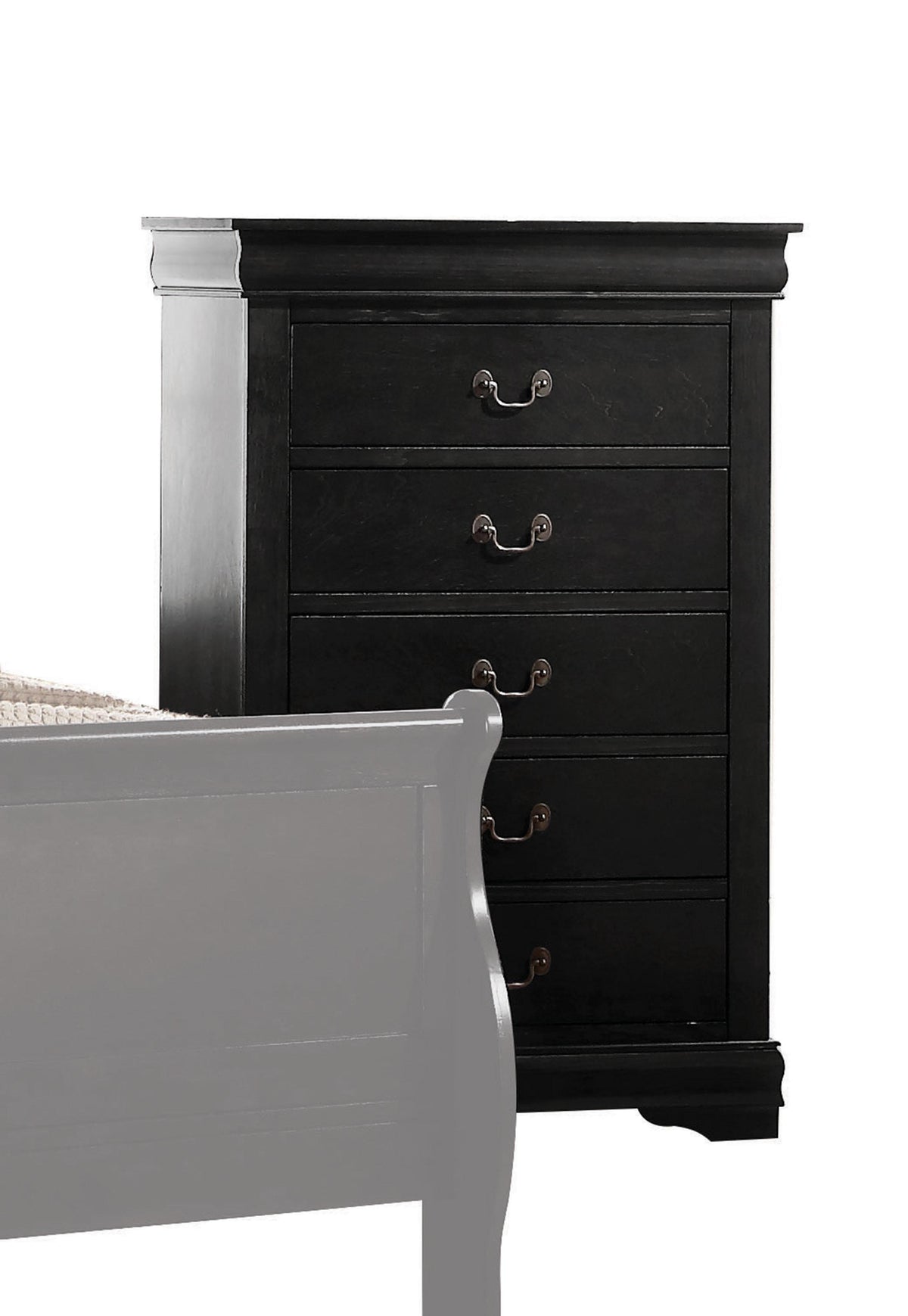 Louis Philippe Black Chest Half Price Furniture