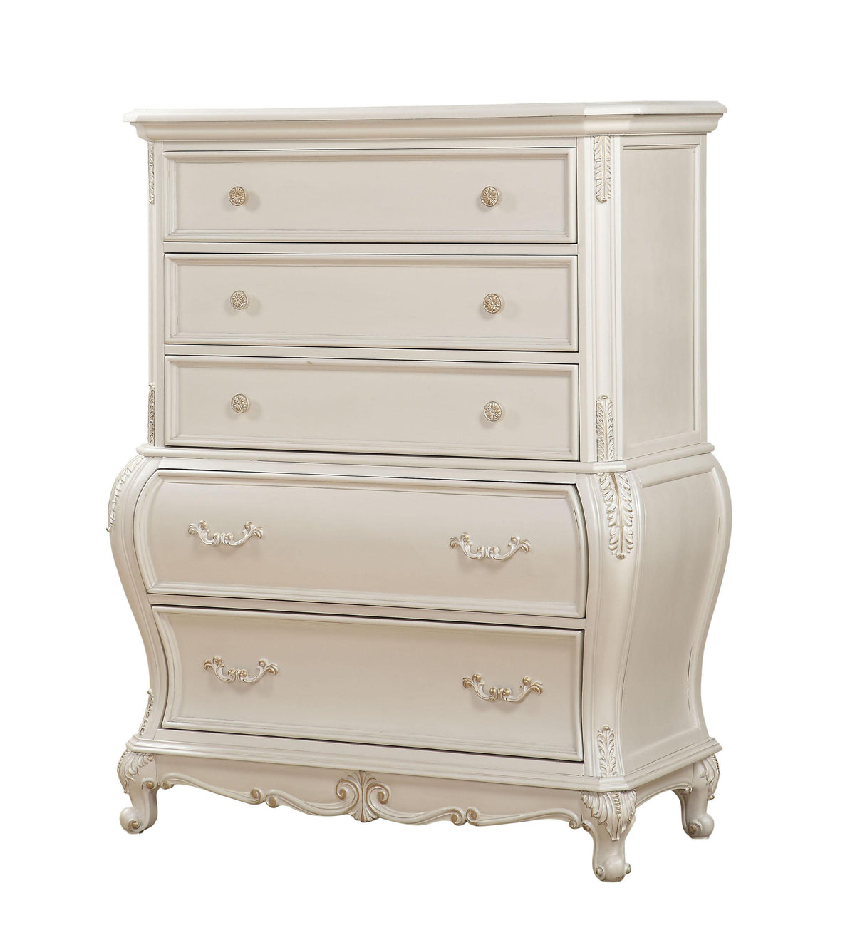 Chantelle Pearl White Chest  Half Price Furniture