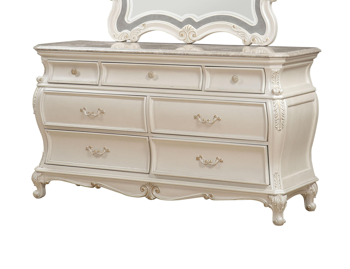 Chantelle Pearl White Dresser  Half Price Furniture