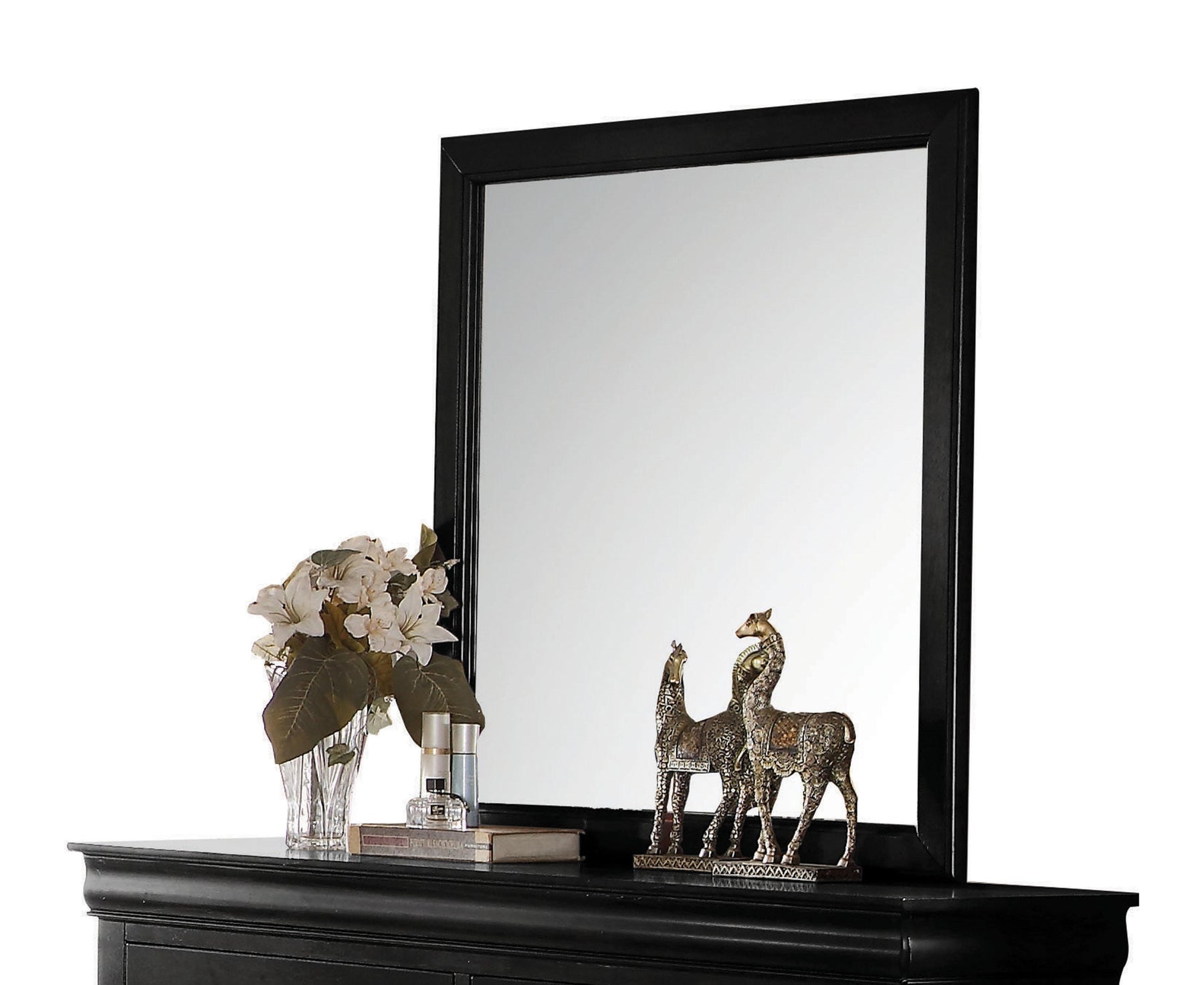 Louis Philippe Black Mirror Half Price Furniture