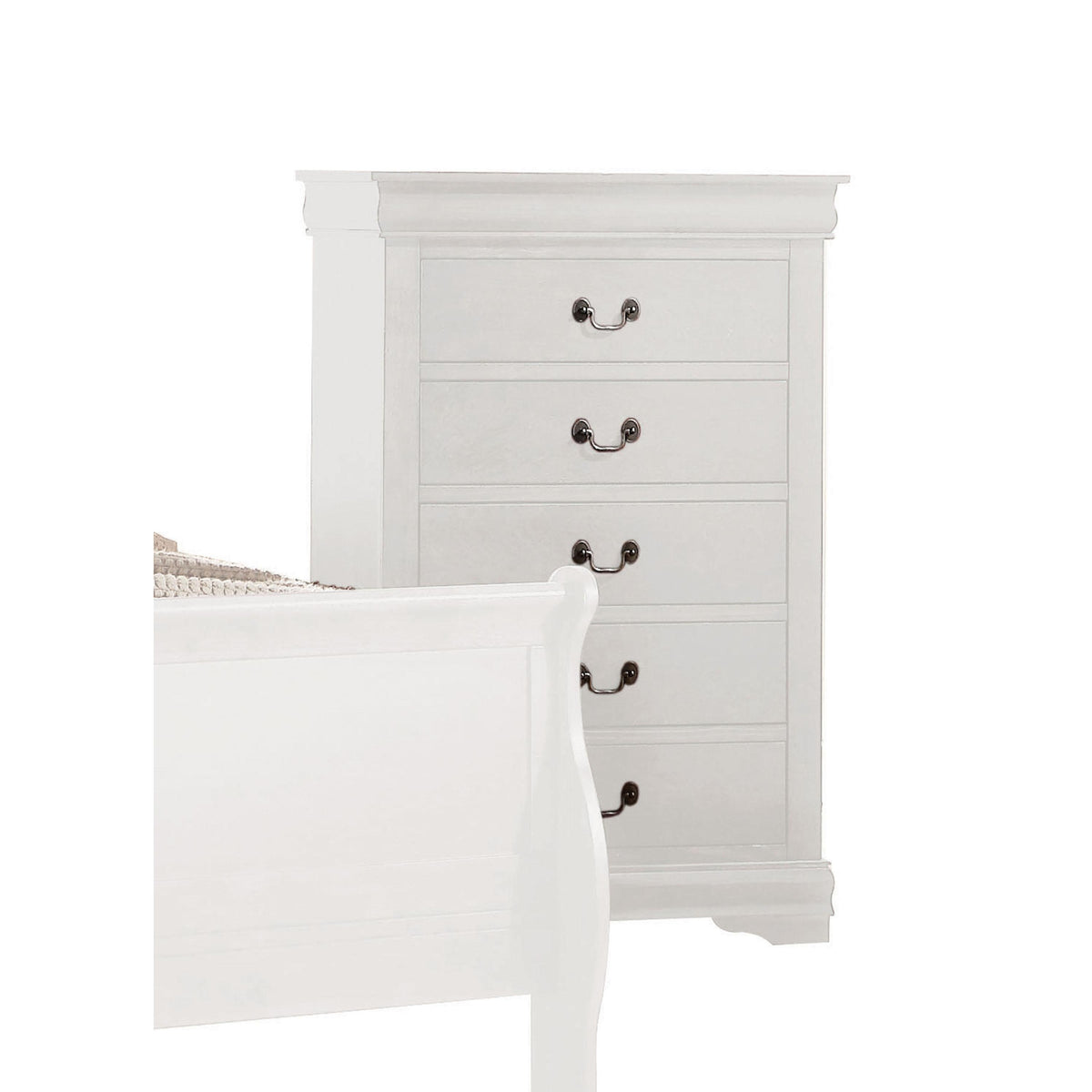 Louis Philippe White Chest  Half Price Furniture