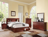Louis Philippe III Cherry Queen Bed  Half Price Furniture