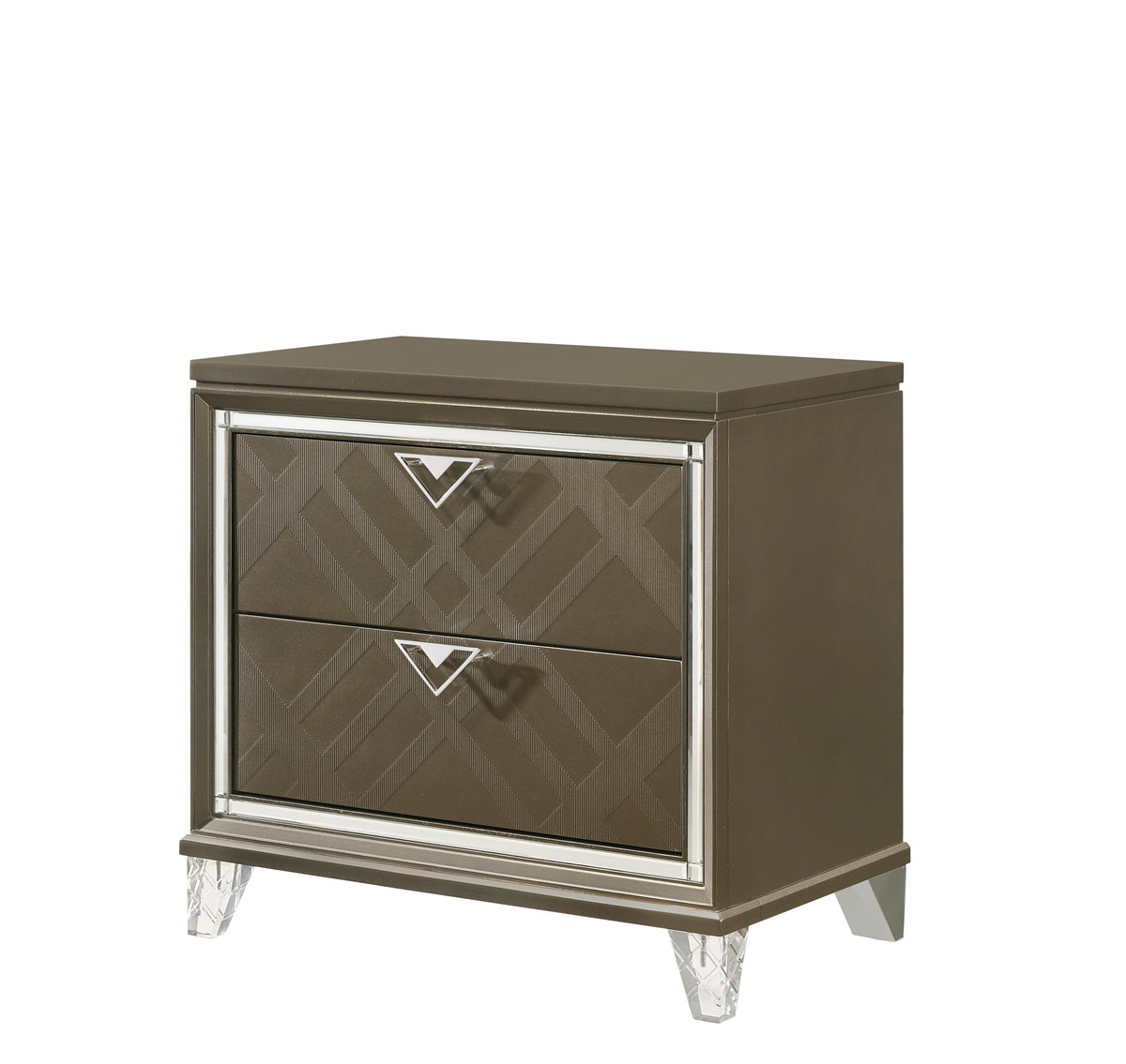 Skylar Dark Champagne Nightstand  Half Price Furniture