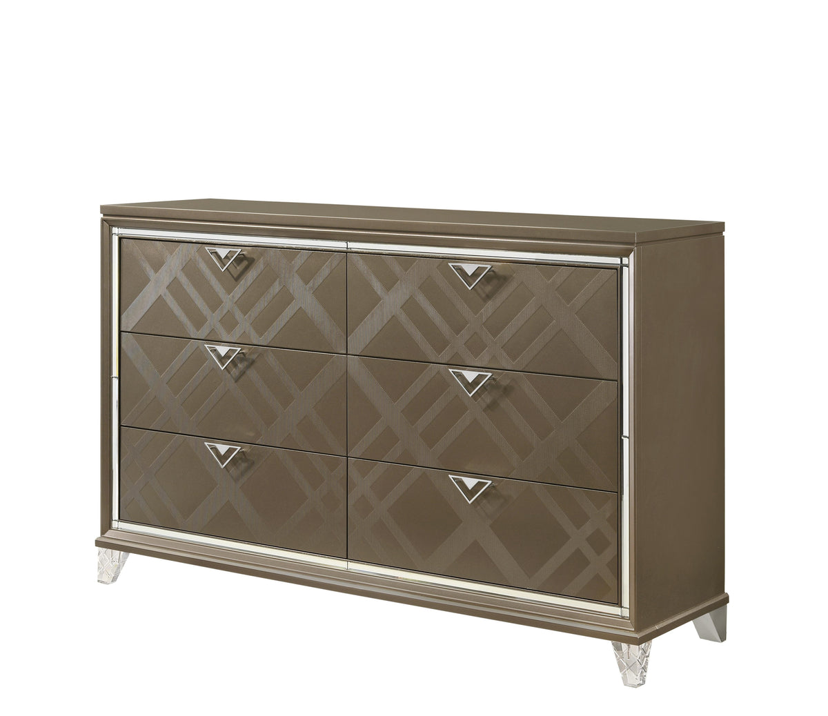 Skylar Dark Champagne Dresser  Half Price Furniture