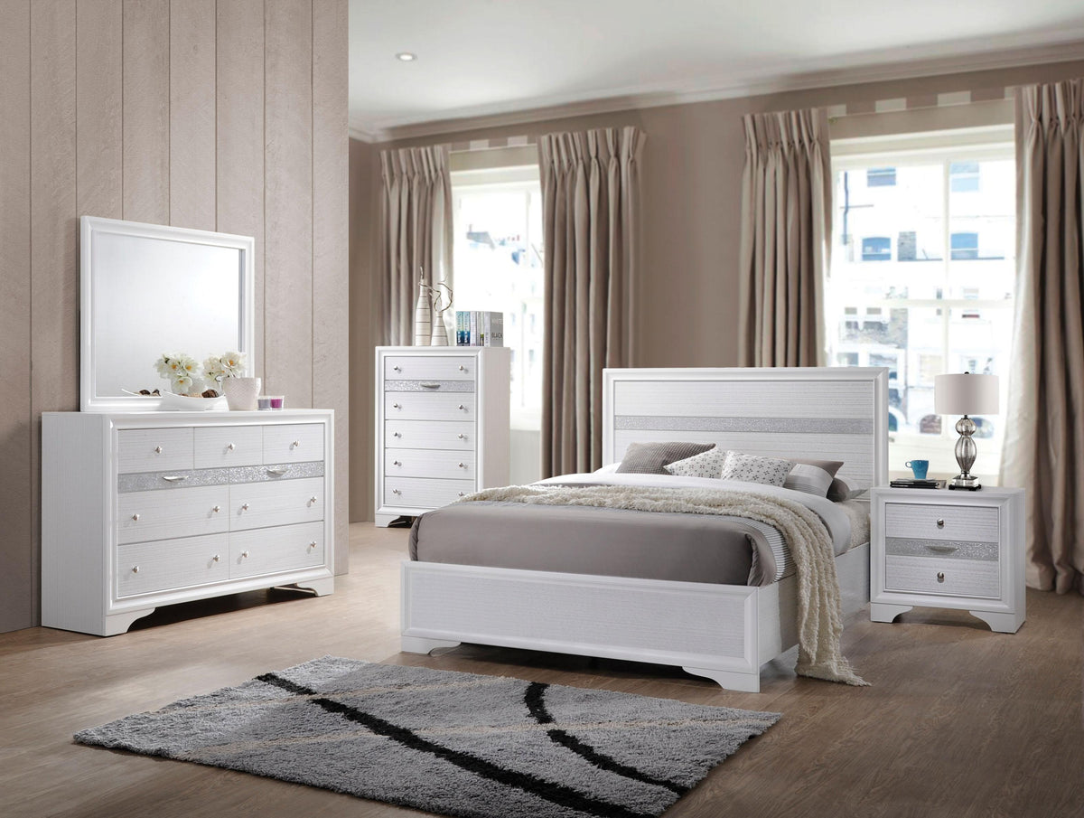 Naima White Twin Bed Half Price Furniture