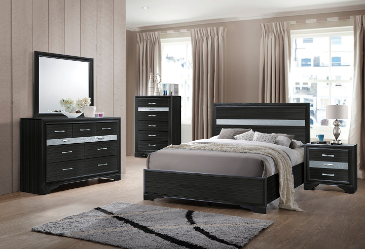 Naima Black Twin Bed Half Price Furniture