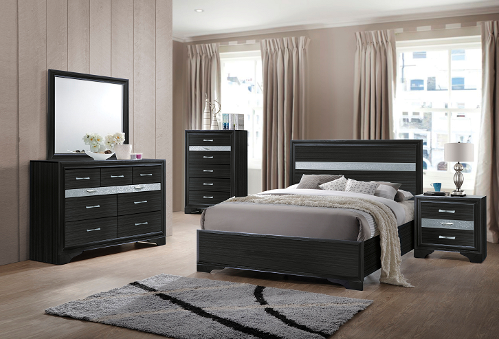 Naima Black Full Bed Half Price Furniture