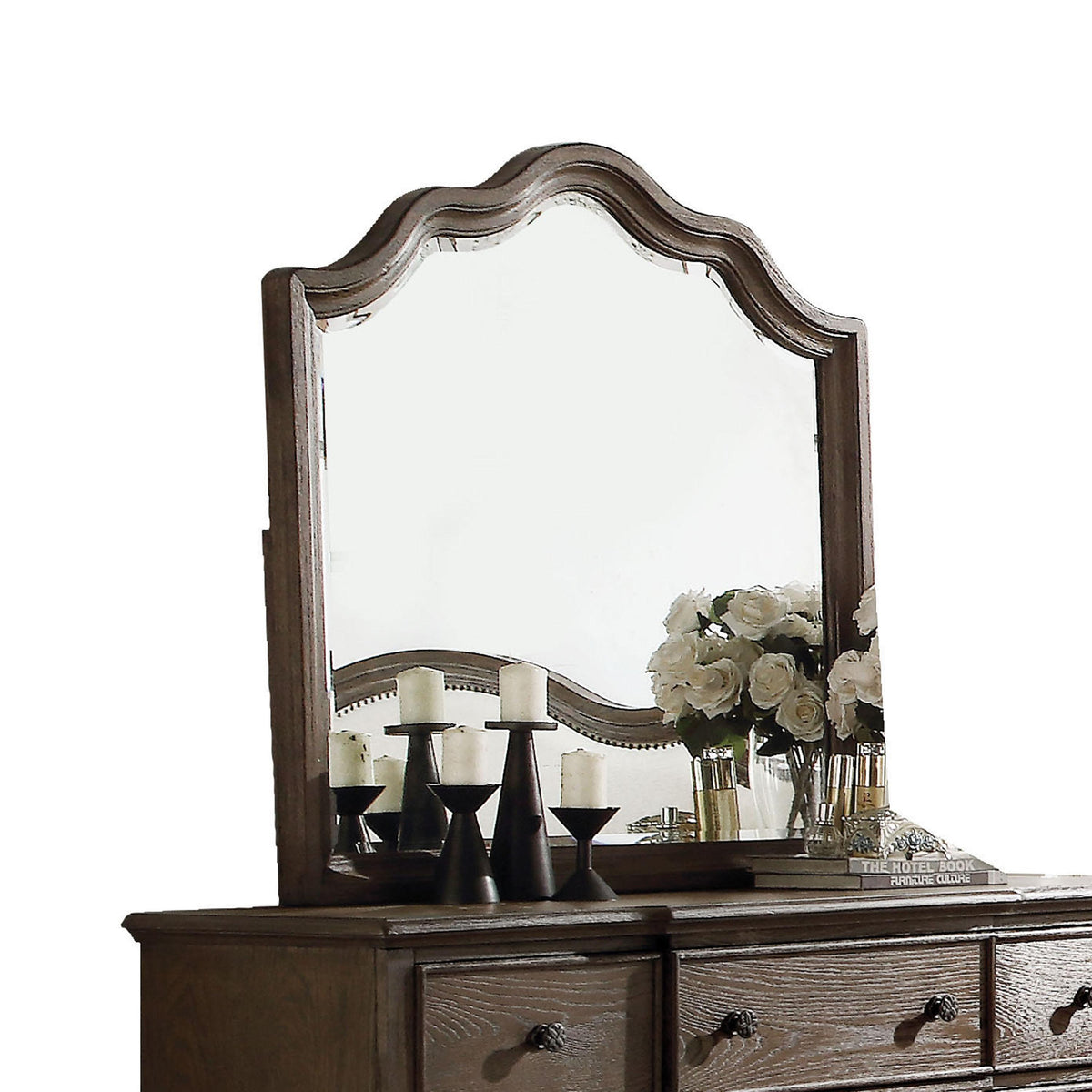 Baudouin Weathered Oak Mirror  Half Price Furniture