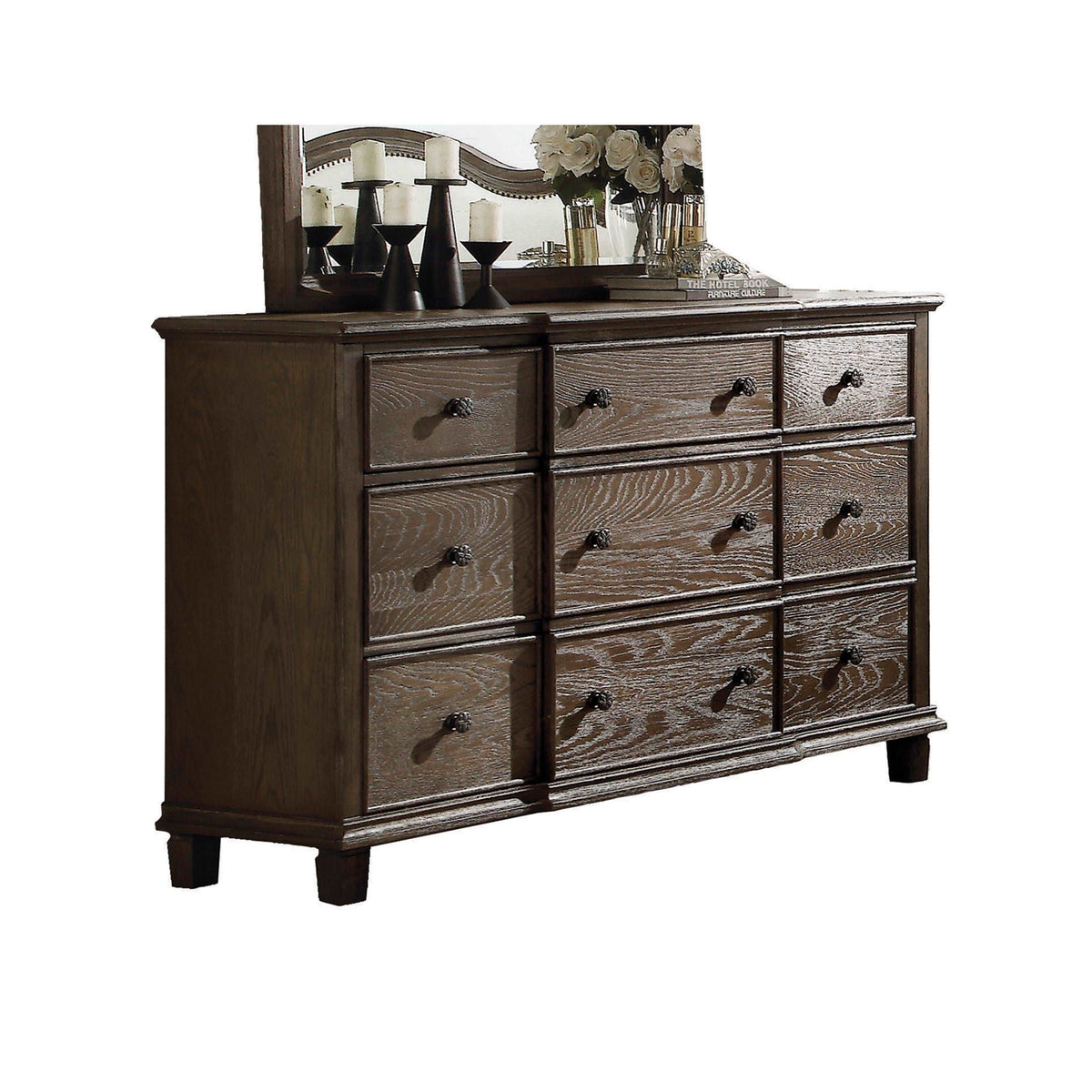 Baudouin Weathered Oak Dresser Half Price Furniture