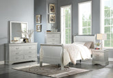 Louis Philippe III Platinum Full Bed Half Price Furniture