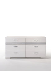 Naima II White High Gloss Dresser Half Price Furniture