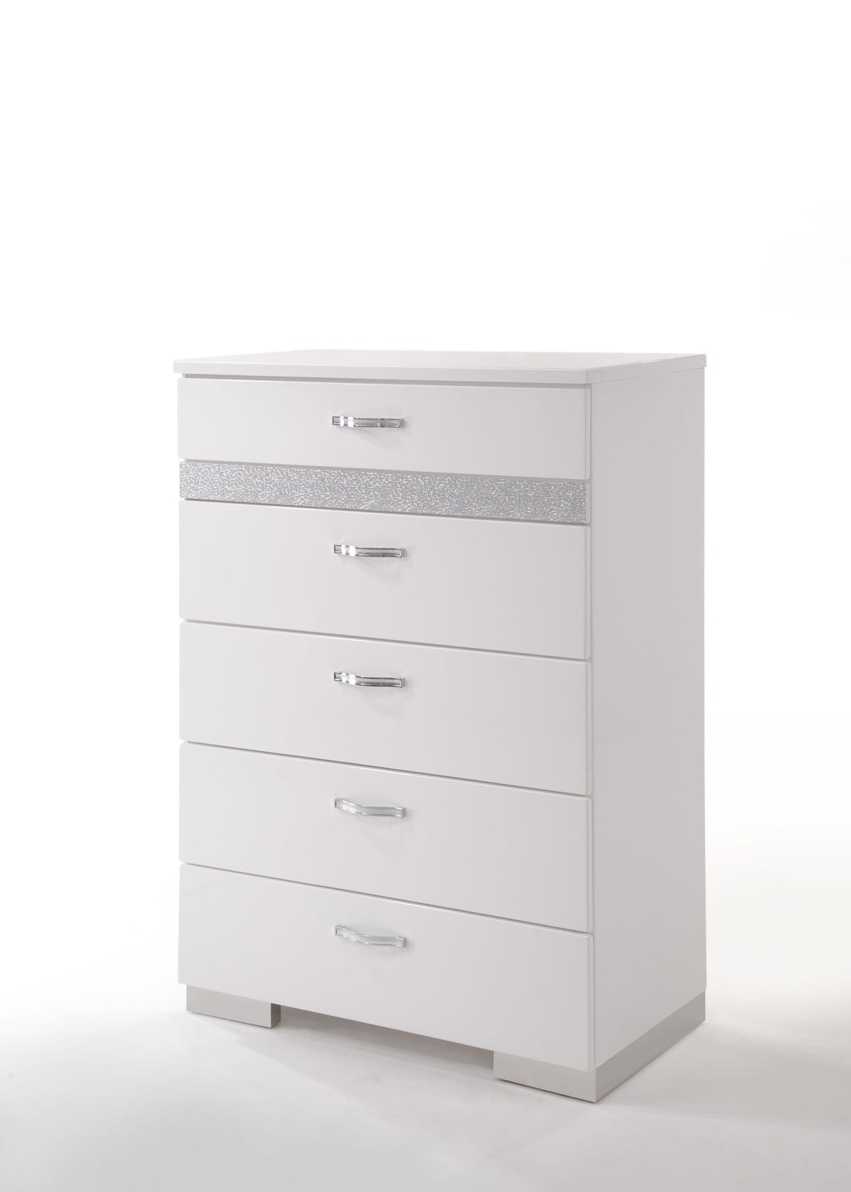 Naima II White High Gloss Chest  Half Price Furniture