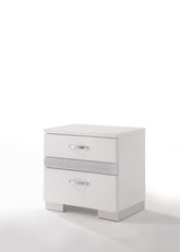 Naima II White High Gloss Nightstand Half Price Furniture