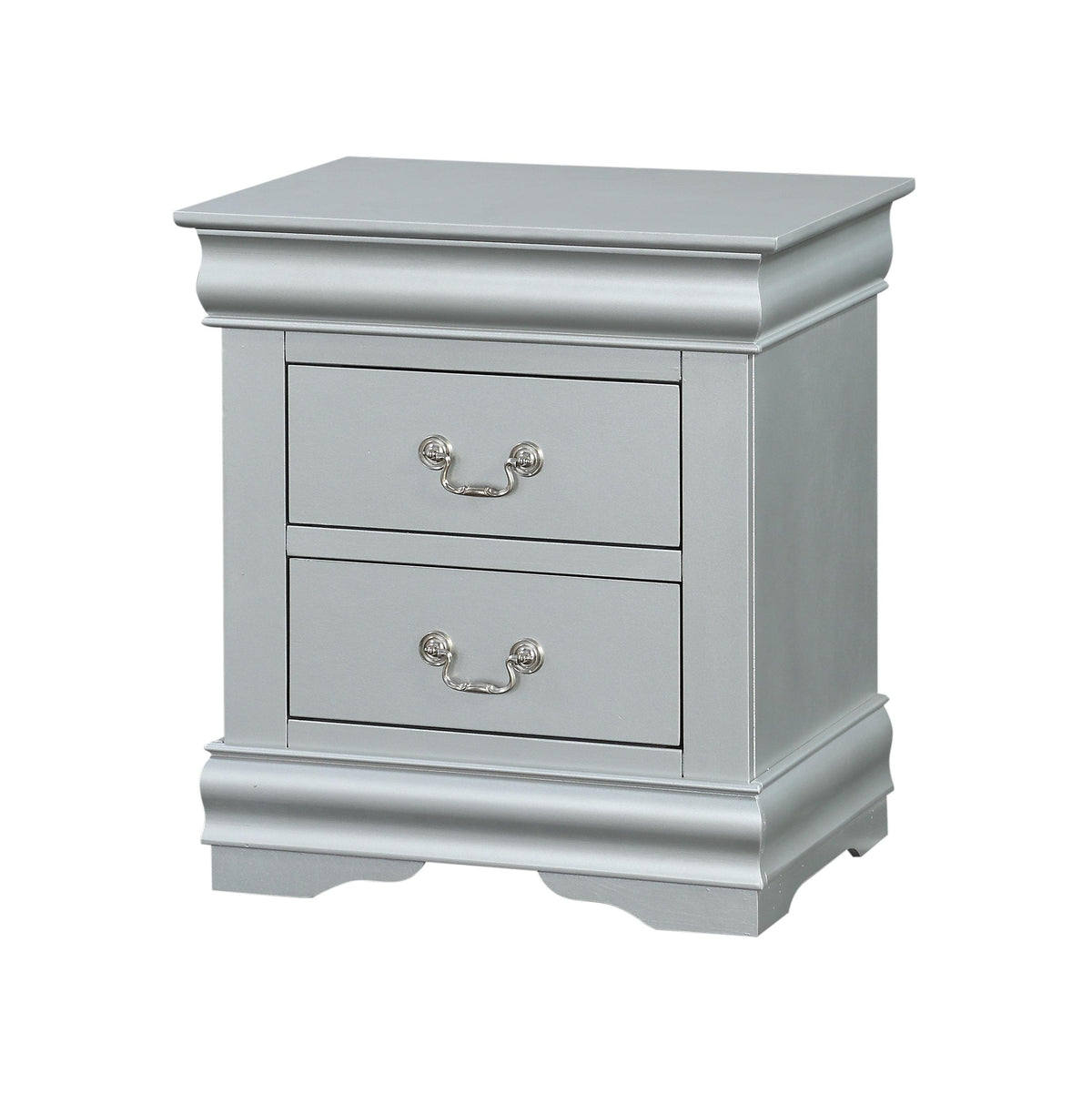 Louis Philippe Platinum Nightstand Half Price Furniture