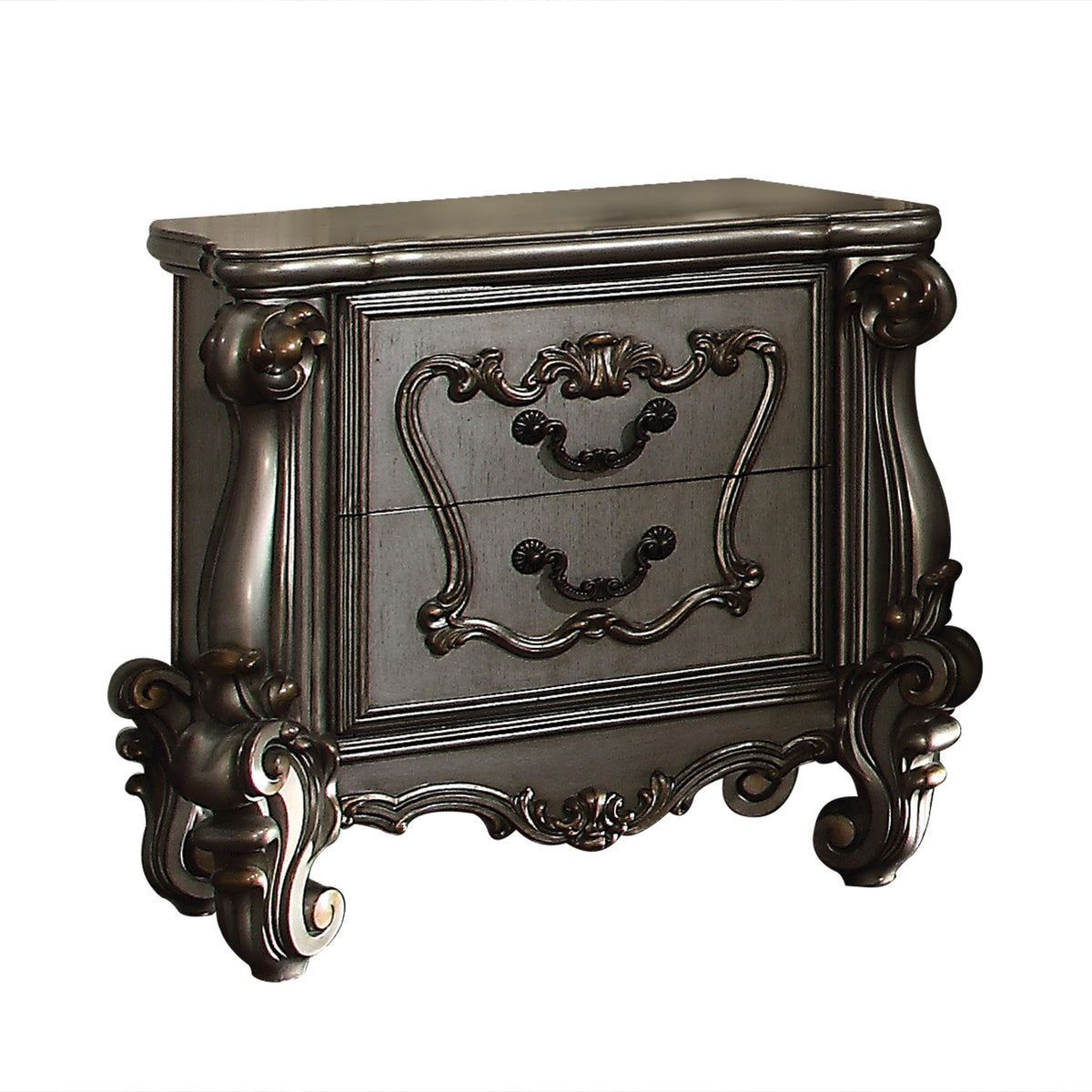 Versailles Antique Platinum Nightstand  Half Price Furniture