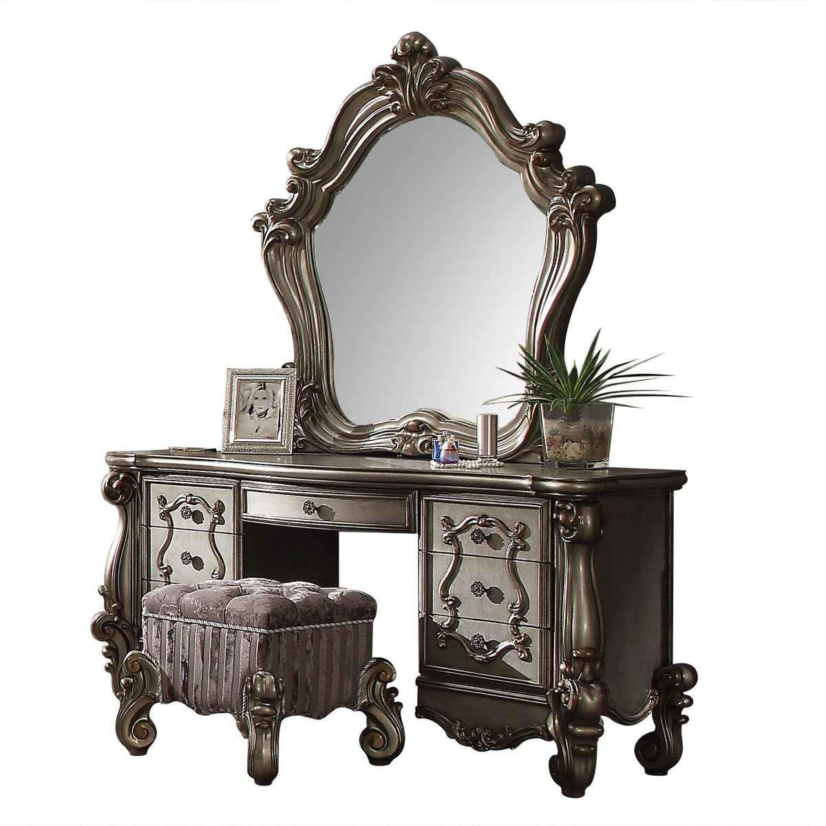 Versailles Antique Platinum Mirror Half Price Furniture