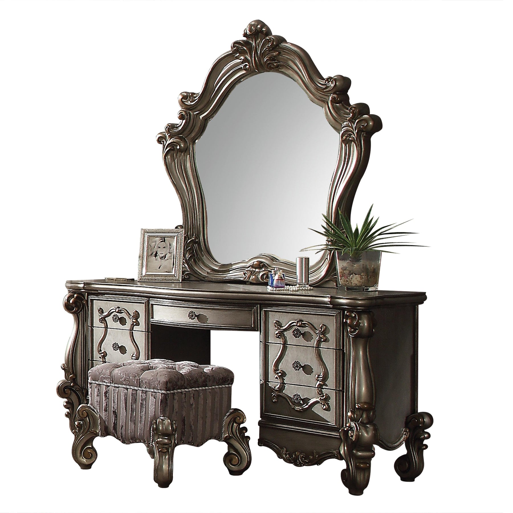Versailles Antique Platinum Mirror  Half Price Furniture