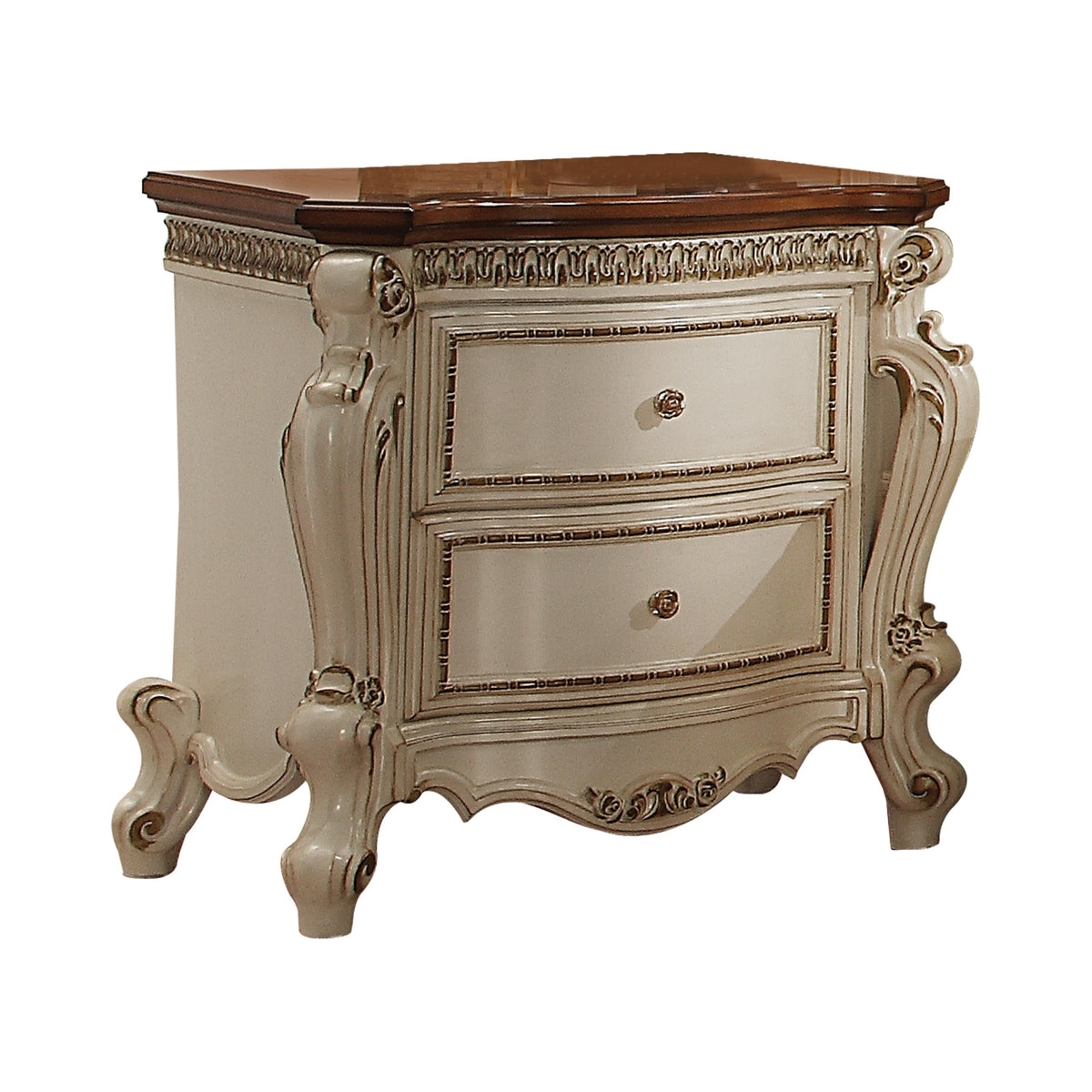 Picardy Antique Pearl & Cherry Oak Nightstand Half Price Furniture