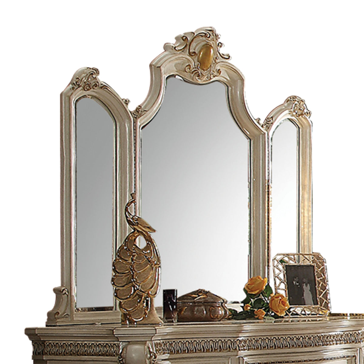 Picardy Antique Pearl Mirror  Half Price Furniture