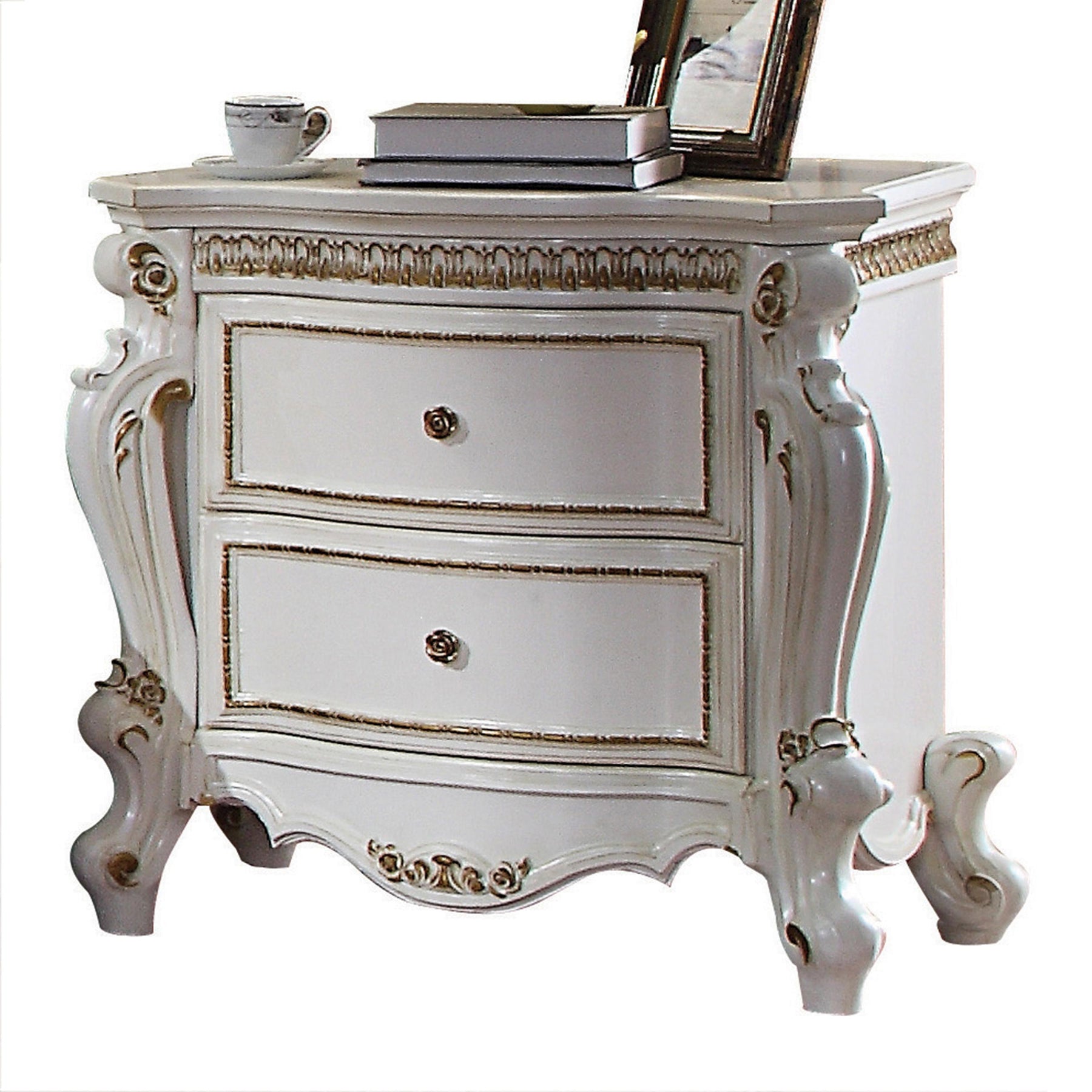 Picardy Antique Pearl Nightstand  Half Price Furniture