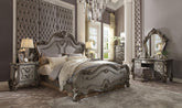 Versailles Antique Platinum Queen Bed Half Price Furniture