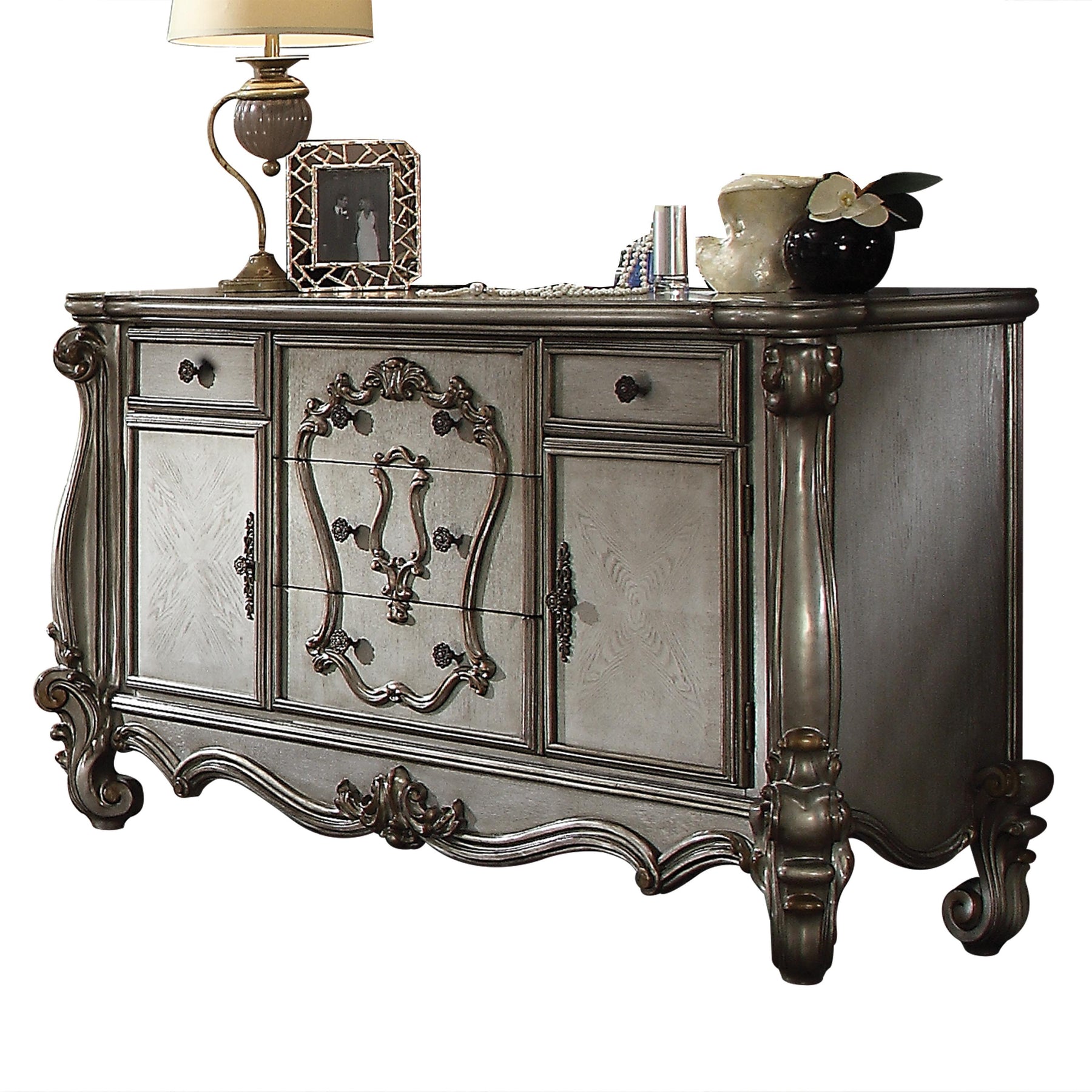 Versailles Antique Platinum Dresser Half Price Furniture