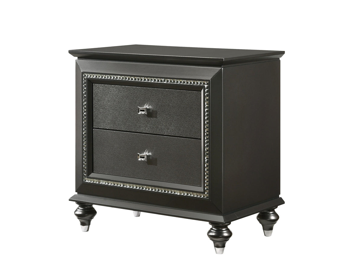 Kaitlyn Metallic Gray Nightstand Half Price Furniture