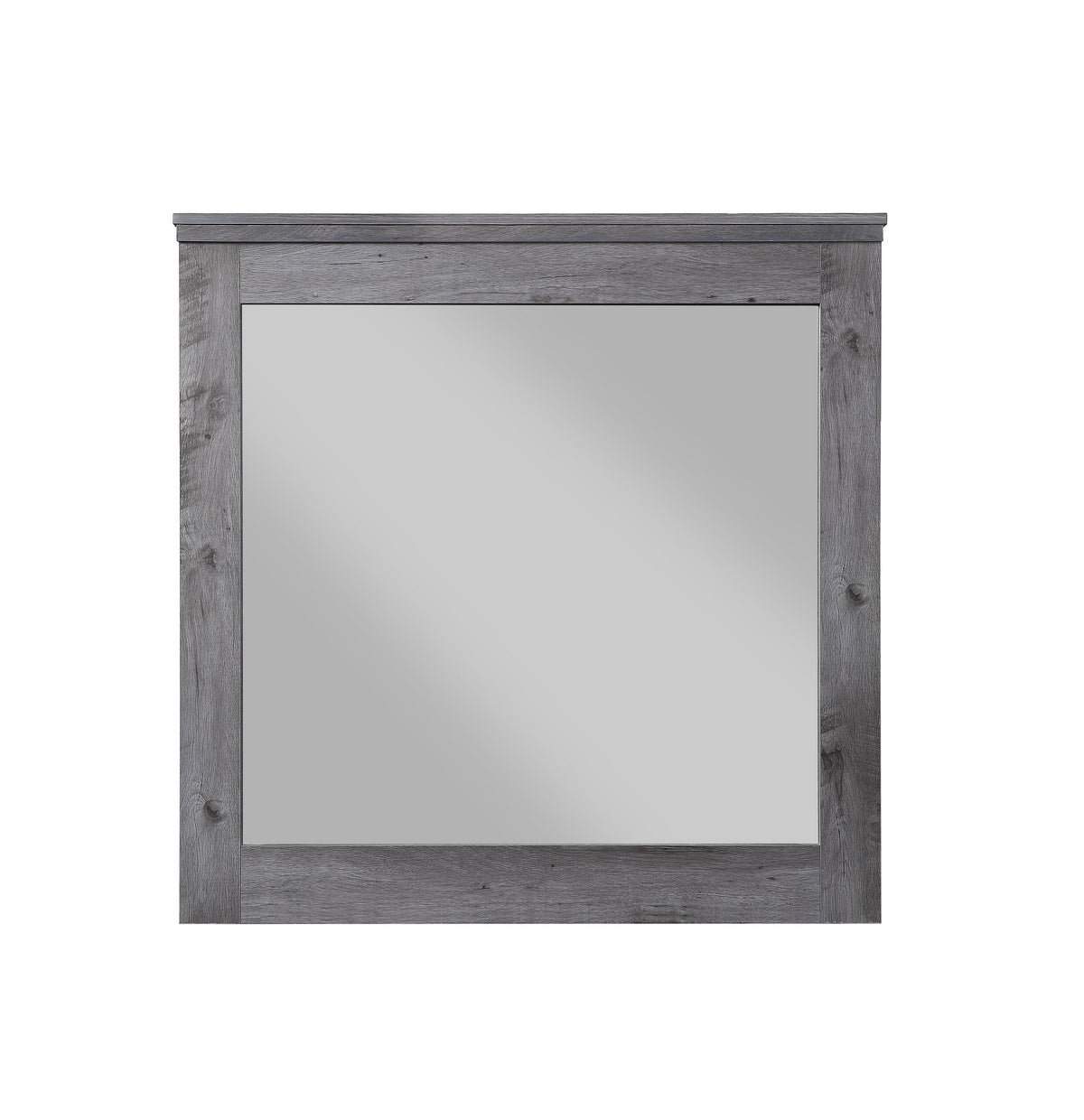 Vidalia Rustic Gray Oak Mirror Half Price Furniture