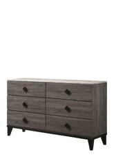 Avantika Faux Marble & Rustic Gray Oak Dresser  Half Price Furniture