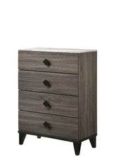 Avantika Faux Marble & Rustic Gray Oak Chest Half Price Furniture