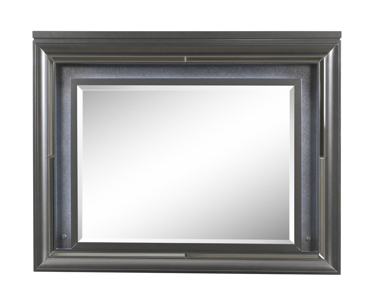 Sawyer Metallic Gray Mirror (LED)  Half Price Furniture