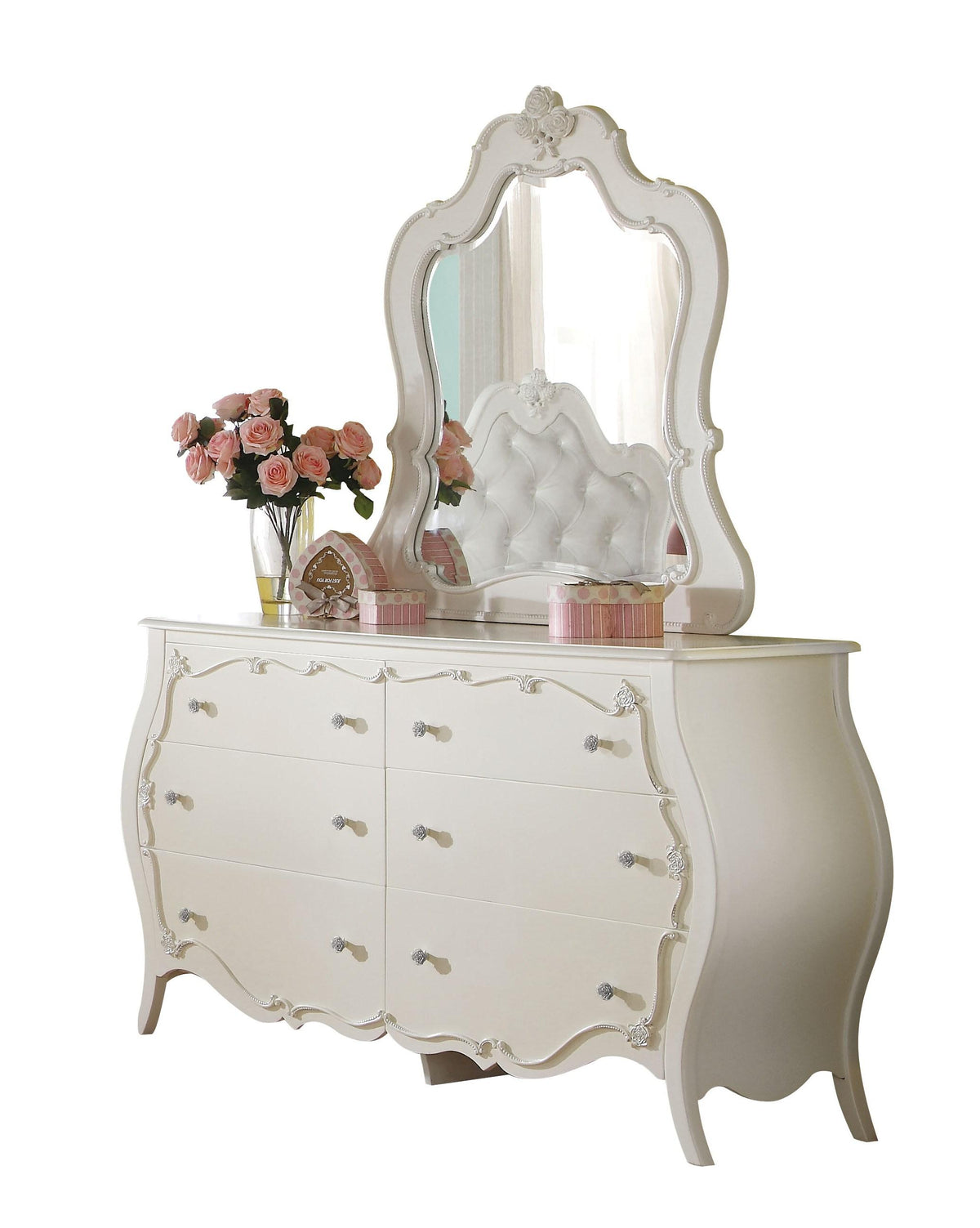 Edalene Pearl White Mirror  Half Price Furniture