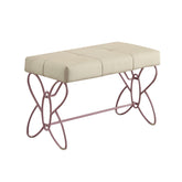 Priya II White & Light Purple Bench Half Price Furniture