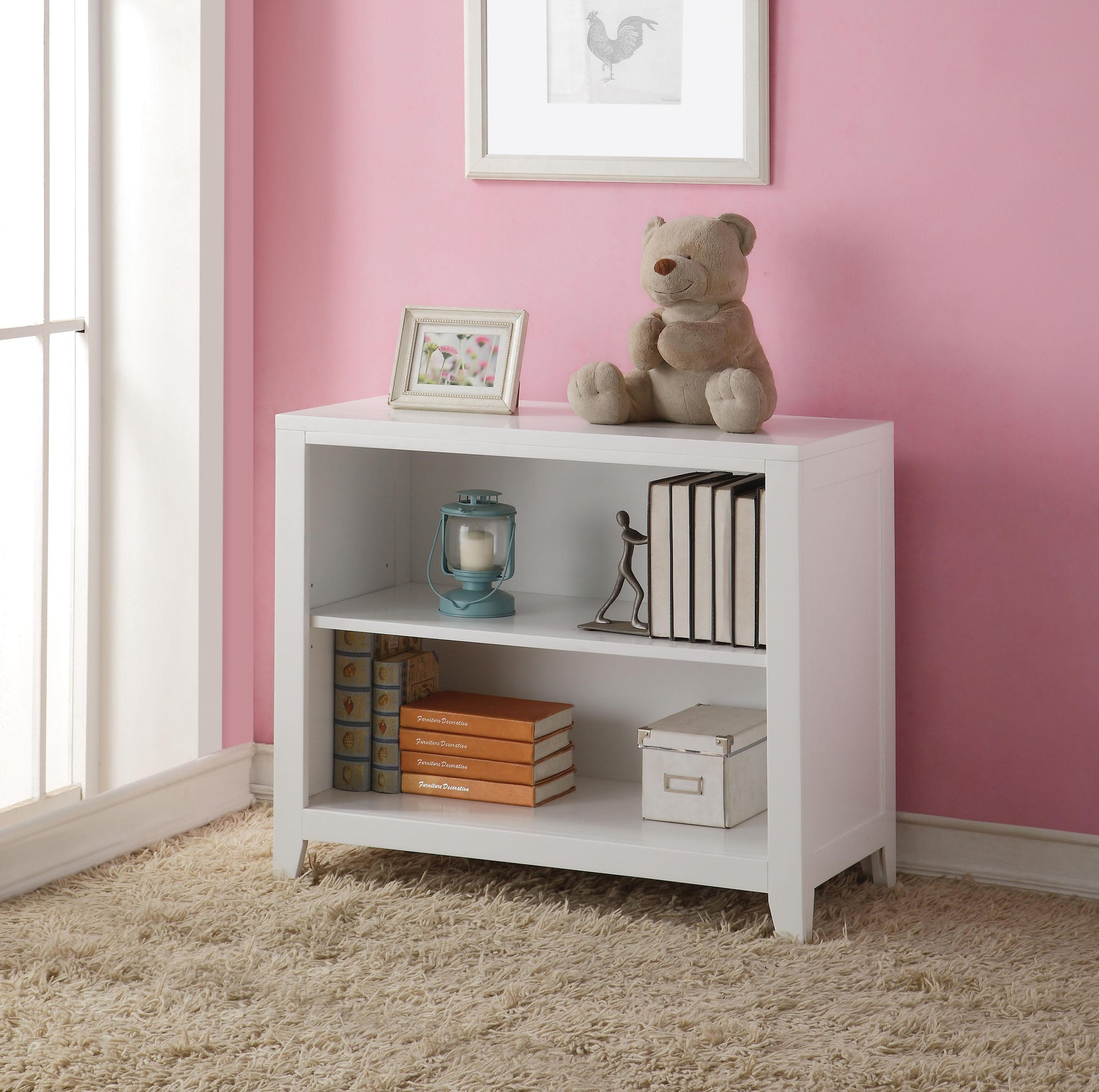 Lacey White Bookcase  Half Price Furniture