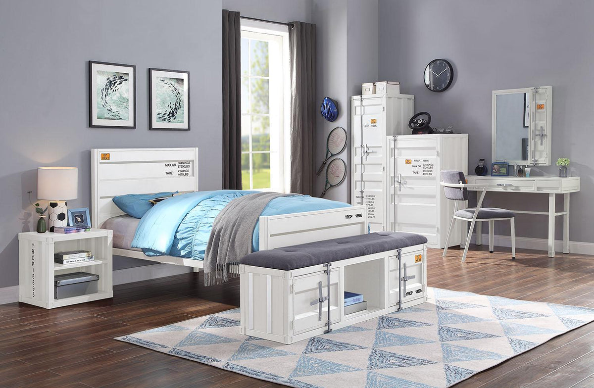 Cargo White Twin Bed Half Price Furniture