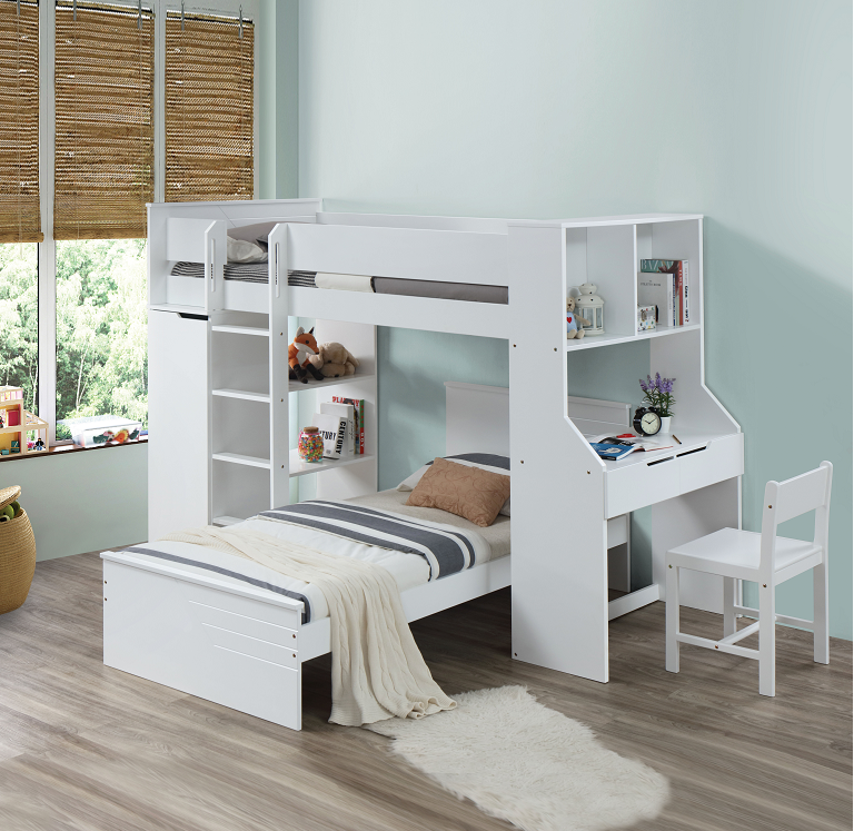 Ragna White Twin Bed  Half Price Furniture